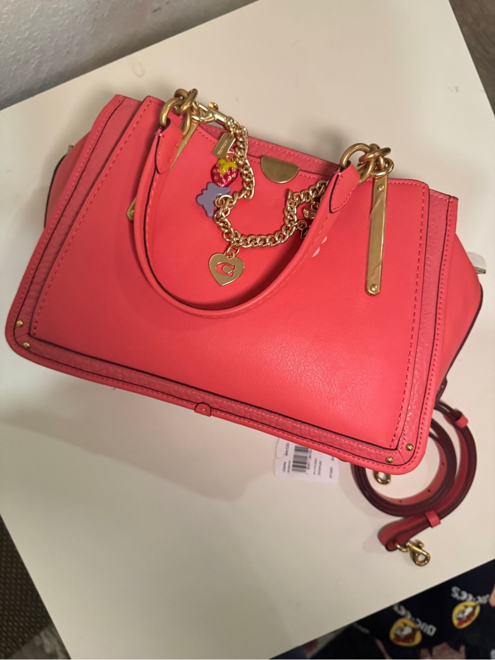 New Coach Dreamer Coral Pink Satchel